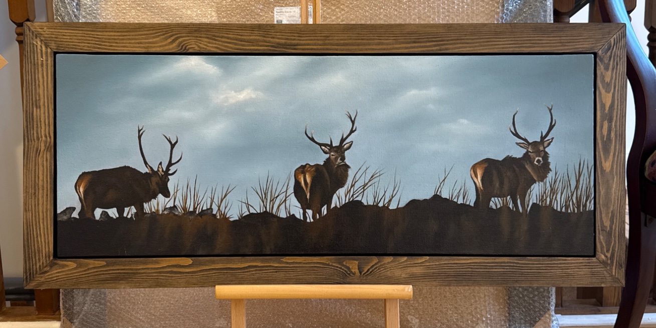 Three Red Staggs by L Amy Charlsworth
